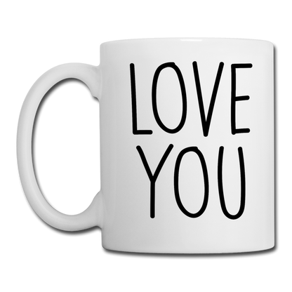 Love You Coffee Mug - white