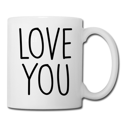 Love You Coffee Mug - white