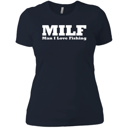 NL3900 Next Level Ladies' Boyfriend T-Shirt / Midnight Navy / Small