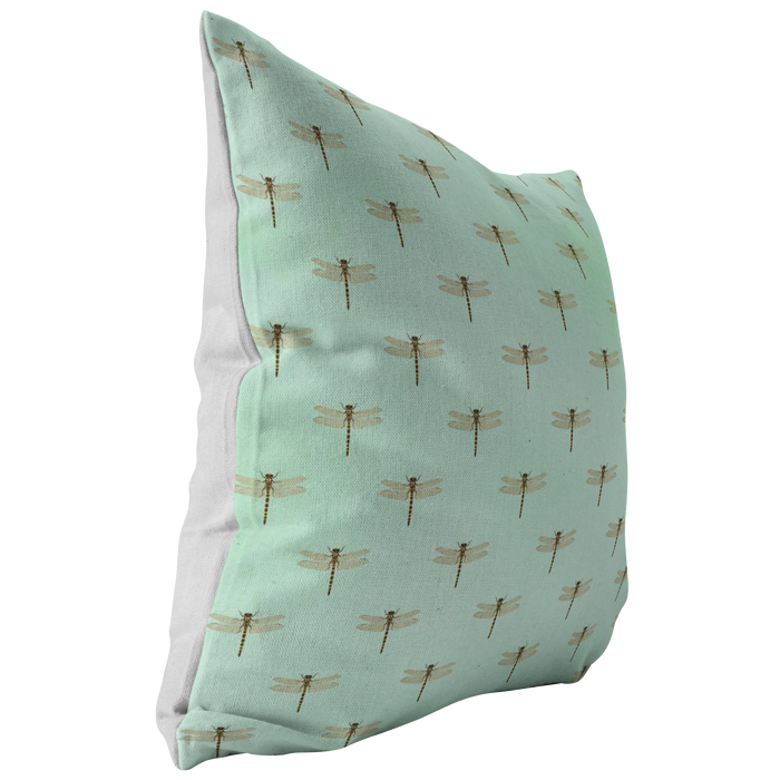 Mint Green Dragonfly Pillow or Pillow Cover | Cute Easter or Spring Home Decor
