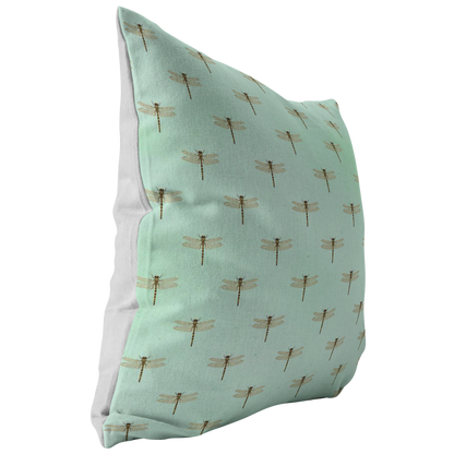 Mint Green Dragonfly Pillow or Pillow Cover | Cute Easter or Spring Home Decor