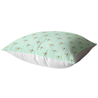 Mint Green Dragonfly Pillow or Pillow Cover | Cute Easter or Spring Home Decor