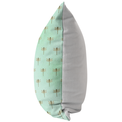 Mint Green Dragonfly Pillow or Pillow Cover | Cute Easter or Spring Home Decor