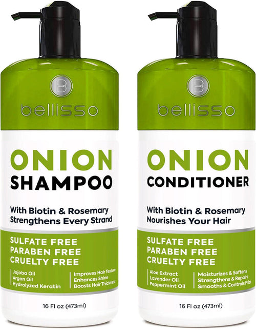 Onion Shampoo and Conditioner Set With Rosemary and Biotin Thickening Products