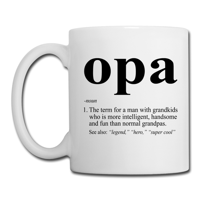 Opa Definition Coffee/Tea Mug - white