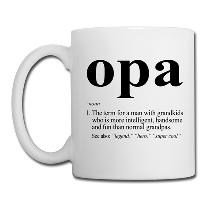 Opa Definition Coffee/Tea Mug - white