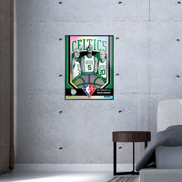 Phenom Gallery Boston Celtics 75th Anniversary '08 NBA Champs 18" x 24" Deluxe Framed Foil Serigraph