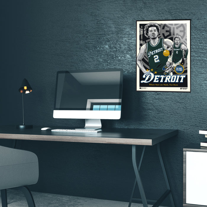 Phenom Gallery Detroit Pistons Cade Cunningham City Edition 18" x 24" Serigraph
