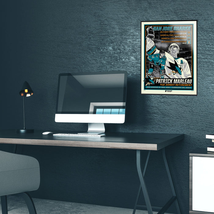 Phenom Gallery San Jose Sharks Patrick Marleau 18" x 24" Deluxe Framed Serigraph