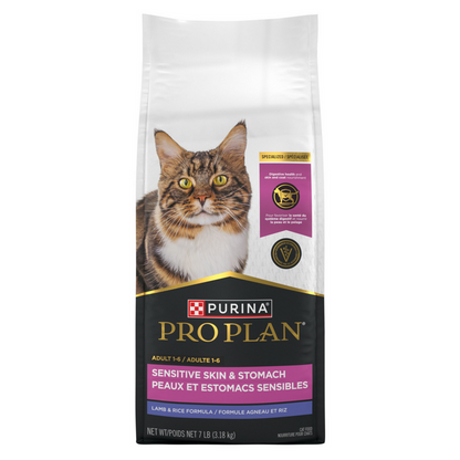 Purina Pro Plan Adult Sensitive Skin & Stomach Lamb & Rice Formula Dry Cat Food