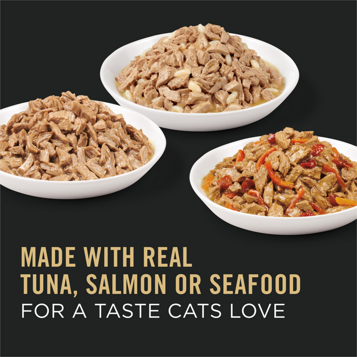 Purina Pro Plan Complete Essentials Seafood Entrees Variety Pack Adult Canned Cat Food