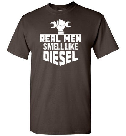 Real Men Smell Like Diesel Shirt for Men Mechanic Gift for Dad Grandpa
