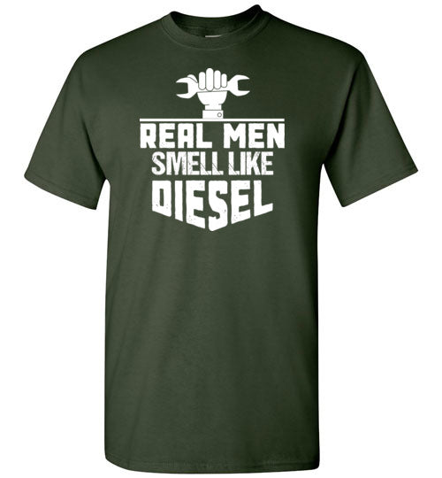 Real Men Smell Like Diesel Shirt for Men Mechanic Gift for Dad Grandpa