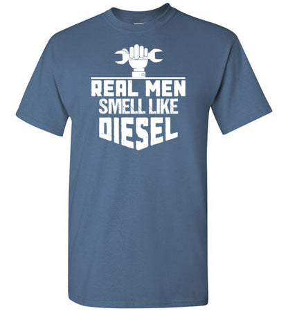 Real Men Smell Like Diesel Shirt for Men Mechanic Gift for Dad Grandpa