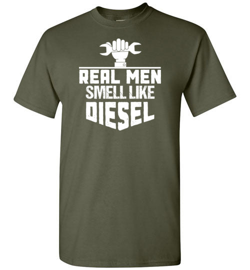 Real Men Smell Like Diesel Shirt for Men Mechanic Gift for Dad Grandpa