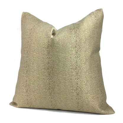 Robert Allen Glossy Slither Gold Faux Snakeskin Throw Pillow Cover