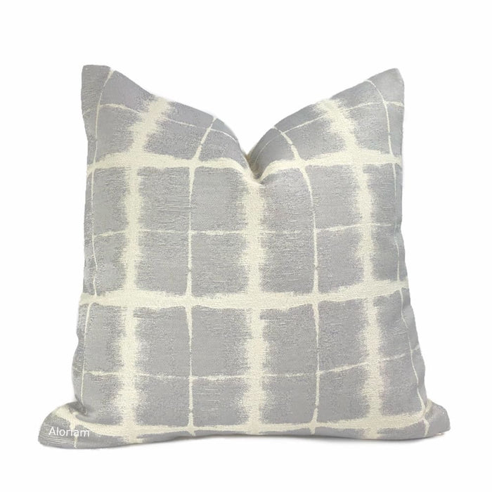 Rutherford Gray & Cream Plaid Checks Pillow Cover - Aloriam