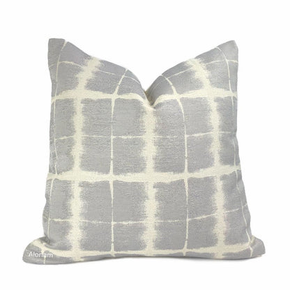 Rutherford Gray & Cream Plaid Checks Pillow Cover - Aloriam