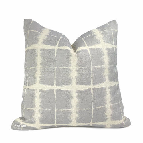 Rutherford Gray & Cream Plaid Checks Pillow Cover - Aloriam