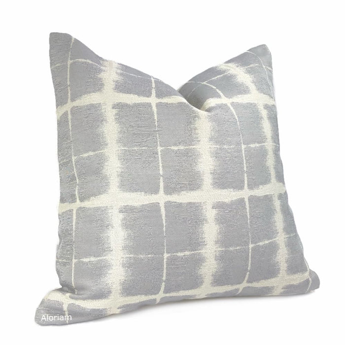 Rutherford Gray & Cream Plaid Checks Pillow Cover - Aloriam