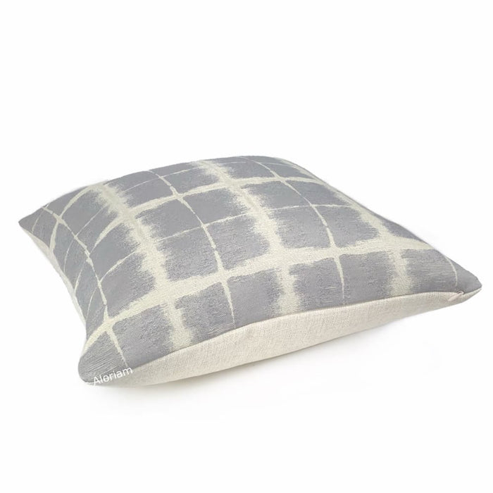 Rutherford Gray & Cream Plaid Checks Pillow Cover - Aloriam