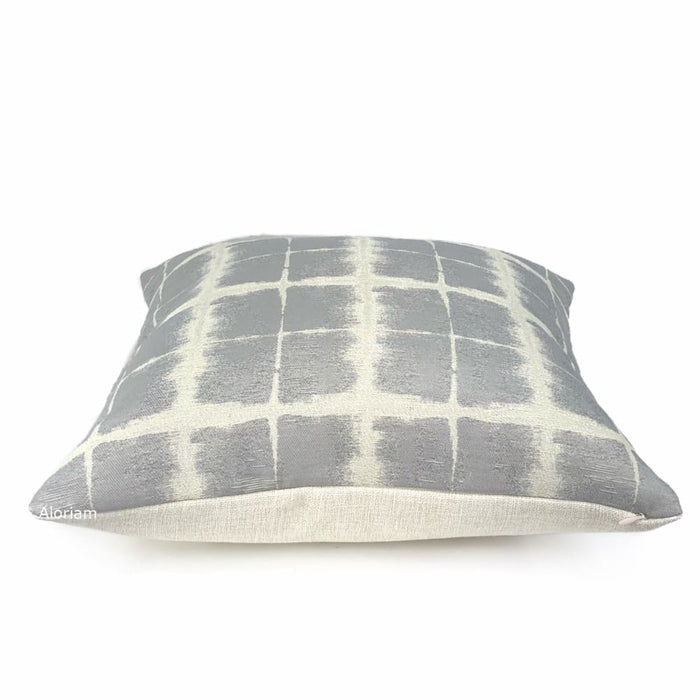 Rutherford Gray & Cream Plaid Checks Pillow Cover - Aloriam