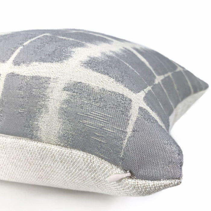 Rutherford Gray & Cream Plaid Checks Pillow Cover - Aloriam