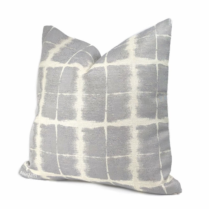 Rutherford Gray & Cream Plaid Checks Pillow Cover - Aloriam