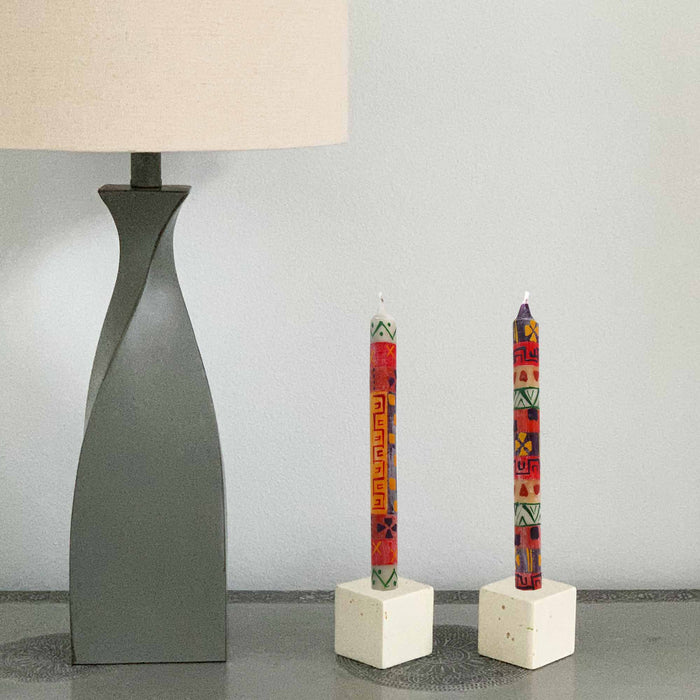 Set of Three Boxed Tall Hand-Painted Candles - Indaeuko Design - Nobunto - TheHomeToGo