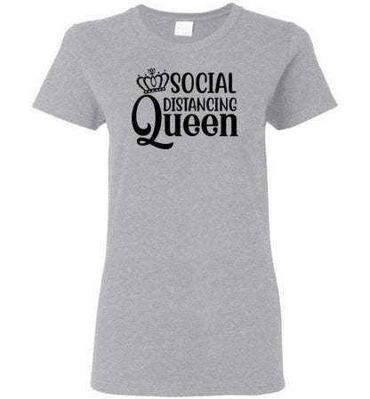 Social Distancing Queen Crewneck T-Shirt