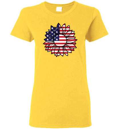 Sunflower American Flag Shirt