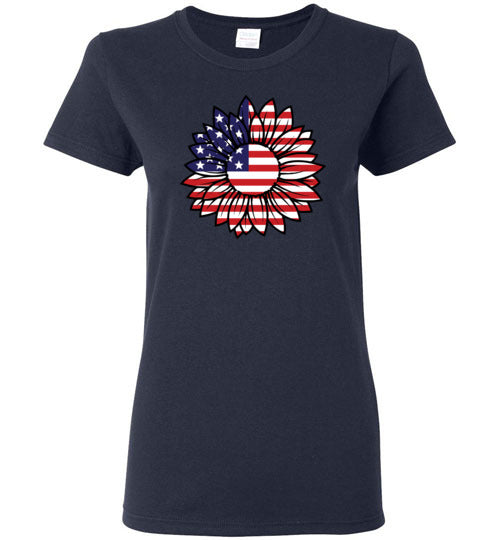 Sunflower American Flag Shirt