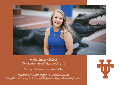 The University of Texas at Austin Announcement (Photo Card)