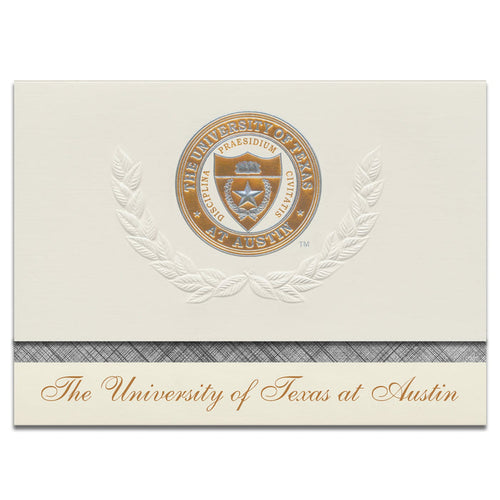The University of Texas at Austin Graduation Announcement (Platinum Style)