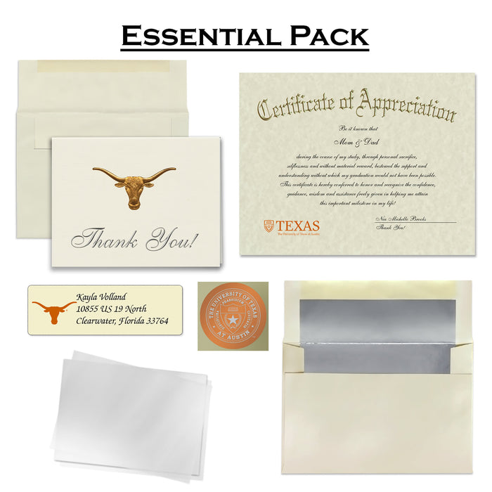 The University of Texas at Austin Graduation Announcement (Platinum Style)