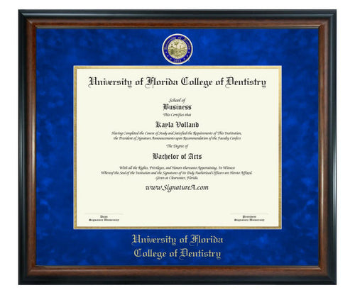 University of Florida College of Dentistry Diploma Frame (SN)
