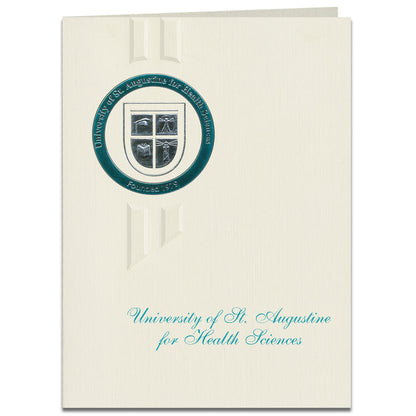Elegant Announcement Crest: U of St Augustine for Health Sciences   Master's Seal Foil