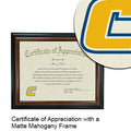 University of Tennessee at Chattanooga Certificate with Frame