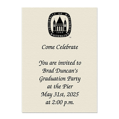University of Wisconsin - Whitewater Personal Notecard