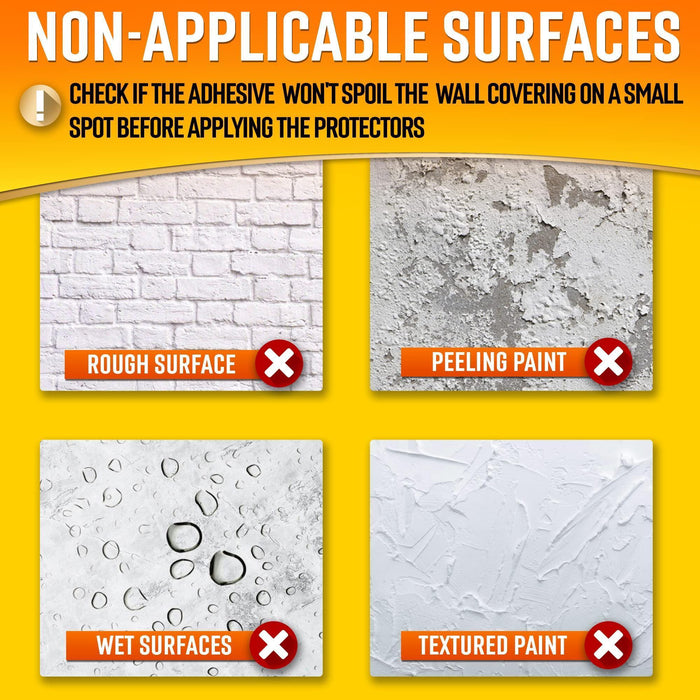 Wall Protector Sheets for Painted Wall. Clear Plastic Adhesive Film Stickers