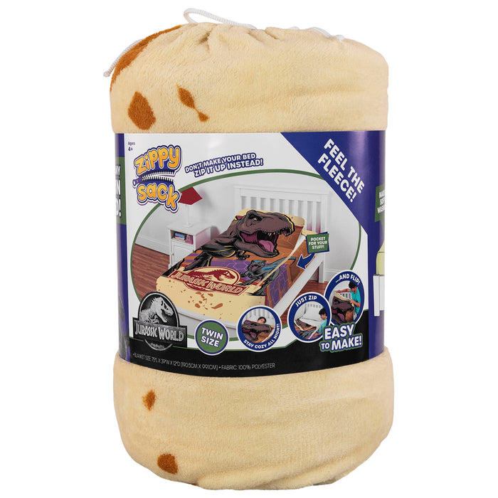 ZippySack Twin Bed Zip-Up Bedding – Jurassic Park